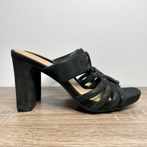 NATURALIZER Jordy Black Leather Slide Sandal 8